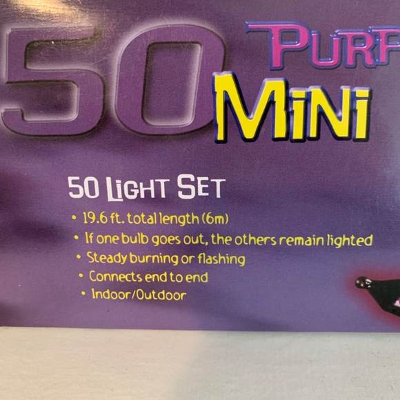 Sylvania Purple 50 Mini Lights - New - Picture 4 of 8